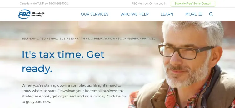 Screenshot FBC Canada's Business Tax, Bookkeeping and Payroll Specialist
