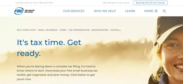 Screenshot FBC Canada's Business Tax, Bookkeeping and Payroll Specialist