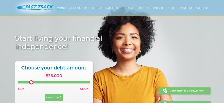 Screenshot Fast Track Debt Relief