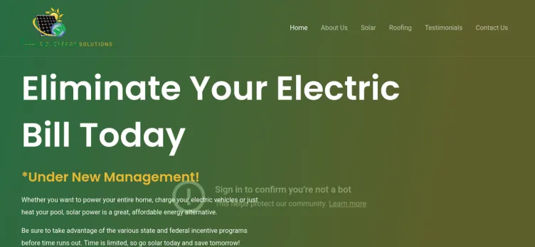 Screenshot EZ Energy Solutions