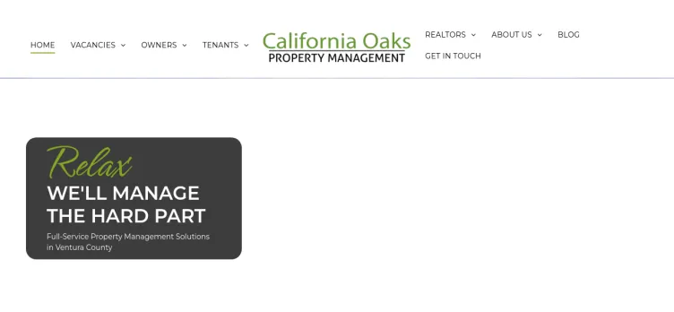 Screenshot California Oaks Property Management