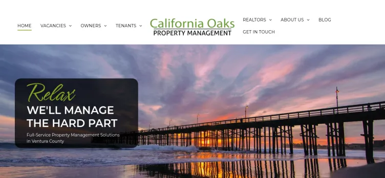 Screenshot California Oaks Property Management