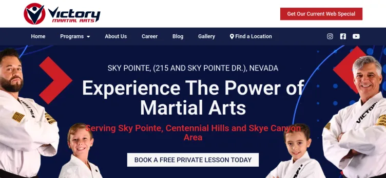 Screenshot Victory Martial Arts Vegas