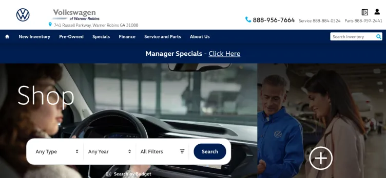 Screenshot Volkswagen Of Warner Robins