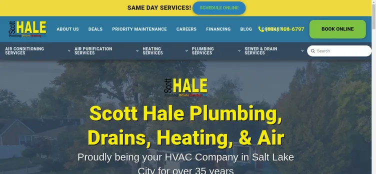 Screenshot Scott R. Hale Plumbing and Heating