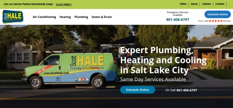 Screenshot Scott R. Hale Plumbing and Heating