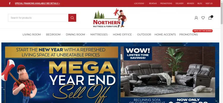 Screenshot Northern Mattress & Furniture 1st