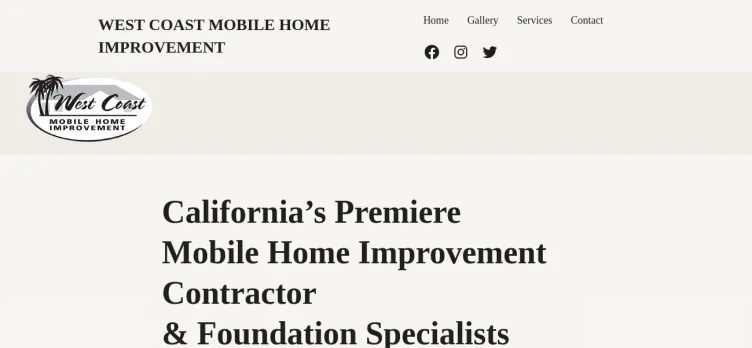 Screenshot West Coast Mobile Home Improvement
