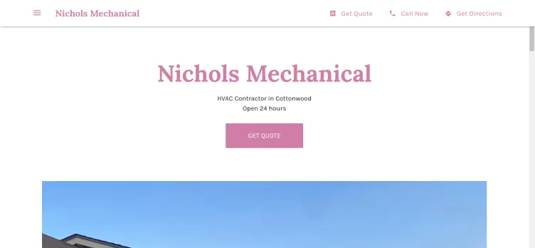 Screenshot Nichols Mechanical