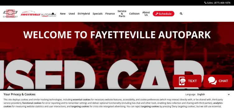 Screenshot Fayetteville Auto Park