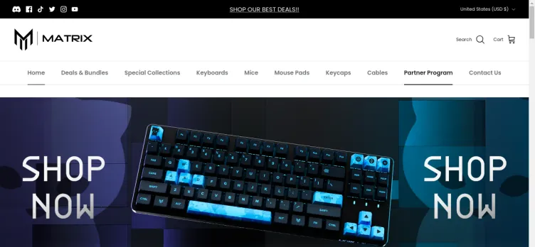 Screenshot Matrix Keyboards