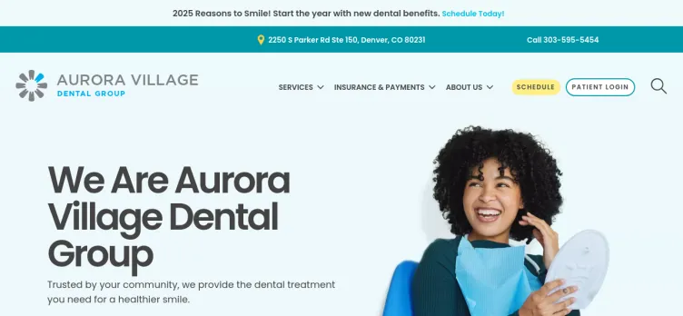 Screenshot Aurora Village Dental Group