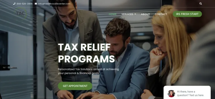 Screenshot Tax Advocate Center