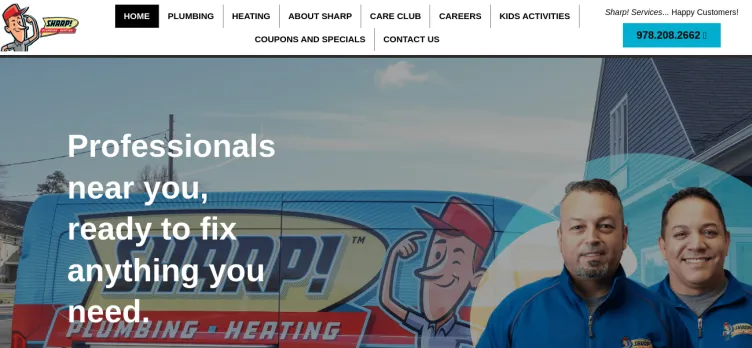 Screenshot Sharp Plumbing And Heating