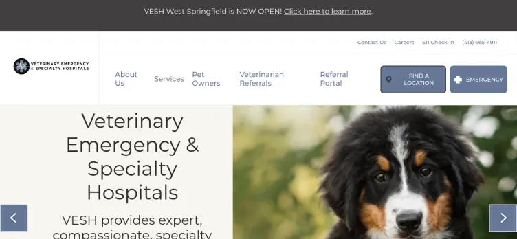 Screenshot Veterinary Emergency & Specialty Hospital