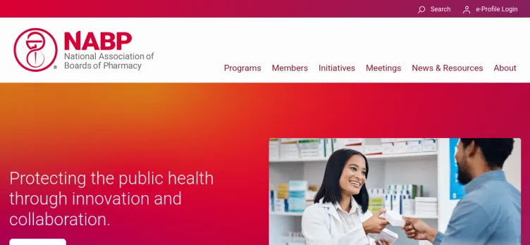 Screenshot National Association of Boards of Pharmacy