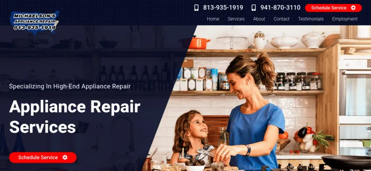 Screenshot Michaelson's Appliance Repair