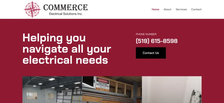 Screenshot Commerce Electrical Solutions