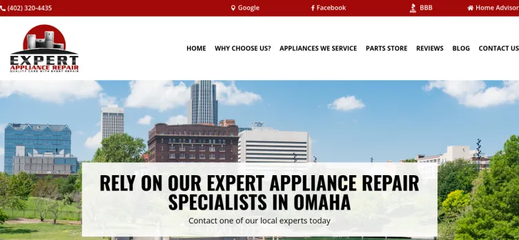 Screenshot Expert Appliance Repair