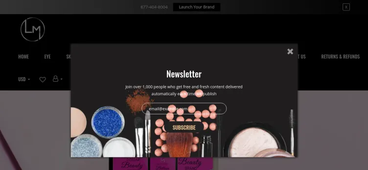 Screenshot Lady J Cosmetics