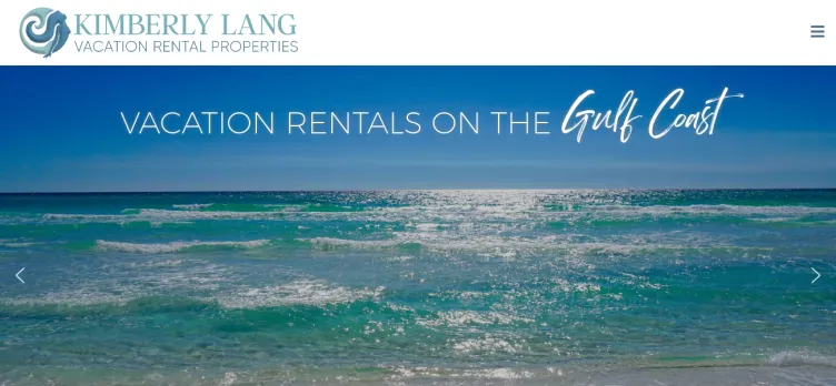 Screenshot Kimberly Lang Vacation Rental Properties