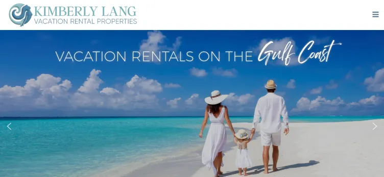 Screenshot Kimberly Lang Vacation Rental Properties