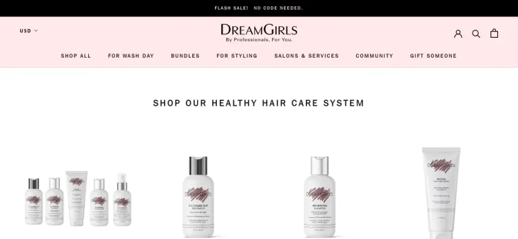 Screenshot Dream Girls Hair Import & Salon