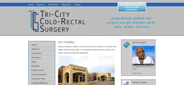Screenshot Southwest Endoscopy & Surgicenter