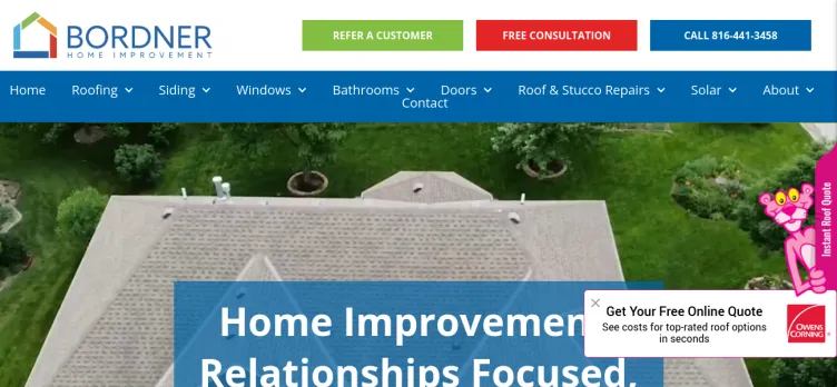 Screenshot Bordner Home Improvement