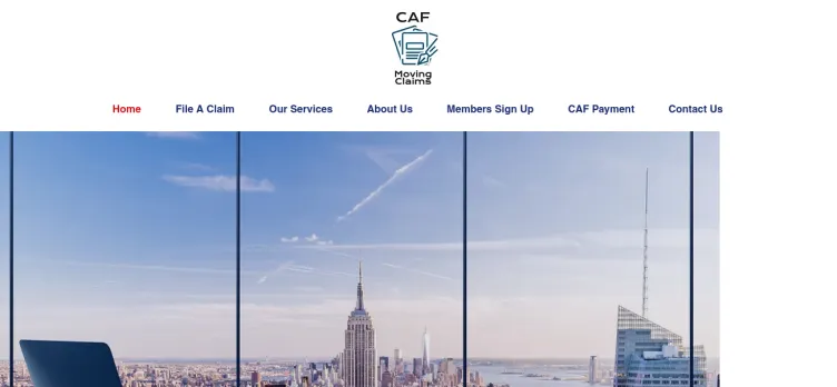 Screenshot CAF Moving Claims