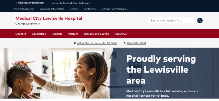 Screenshot Medical City Lewisville