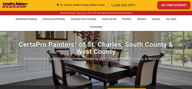 Screenshot CertaPro Painters of St Charles, South County, & West County