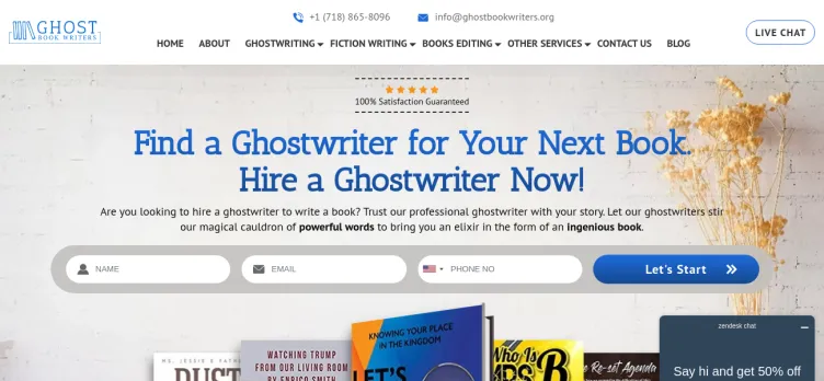 Screenshot Ghostbookwriters.org