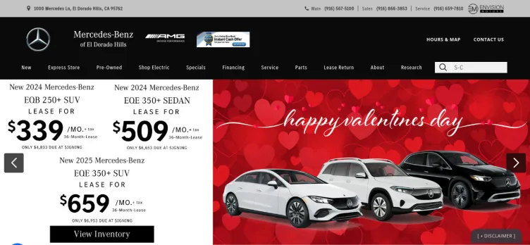 Screenshot Mercedes Benz of El Dorado Hills