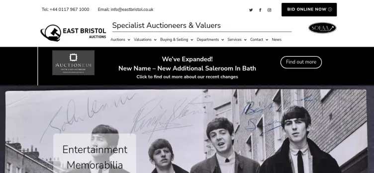 Screenshot East Bristol Auctions