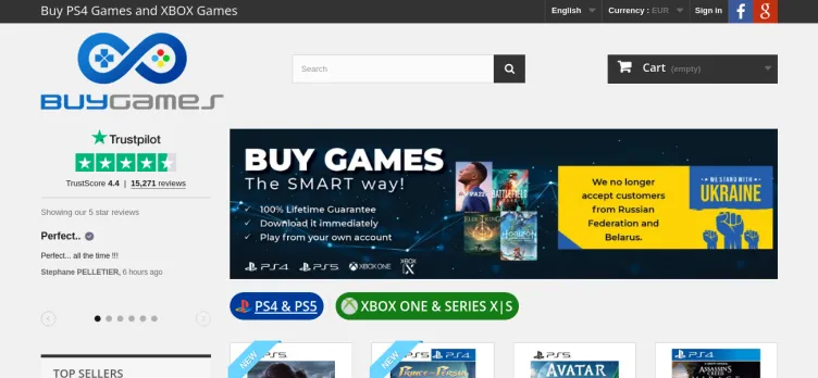Screenshot BuyGames
