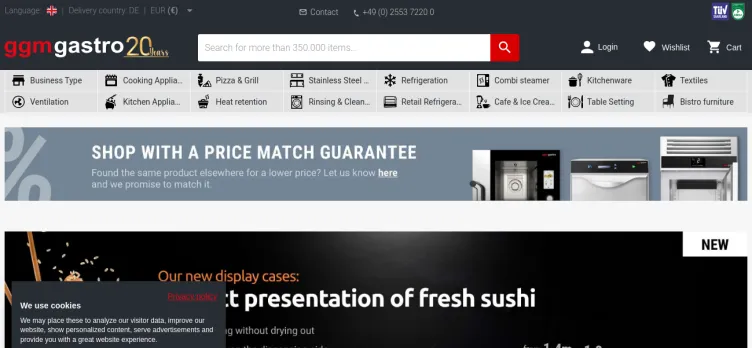 Screenshot GGM Gastro International GmbH