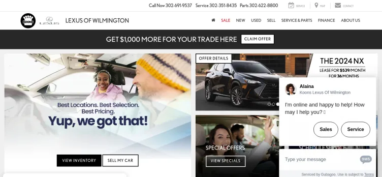 Screenshot Lexus of Wilmington