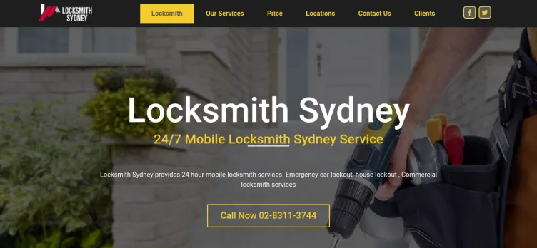 Screenshot Mobile Locksmith Sydney