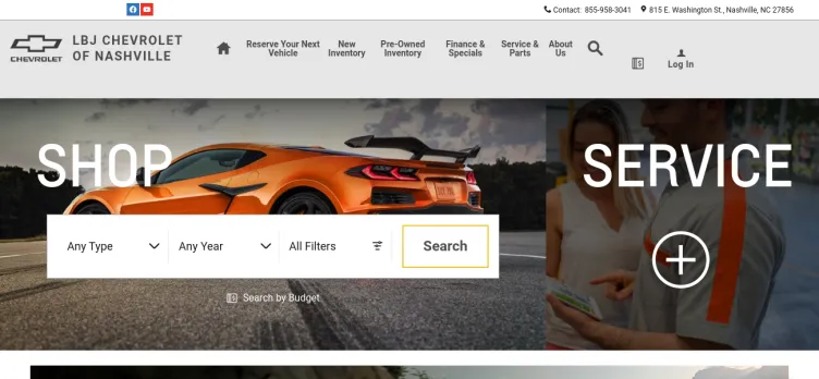 Screenshot LBJ Chevrolet