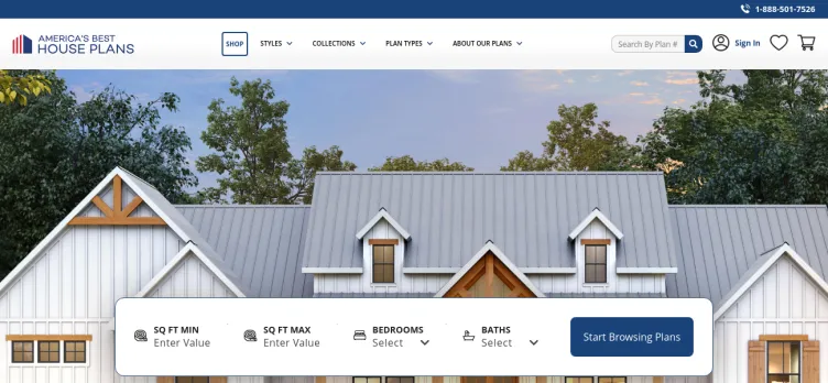 Screenshot America's Best House Plans