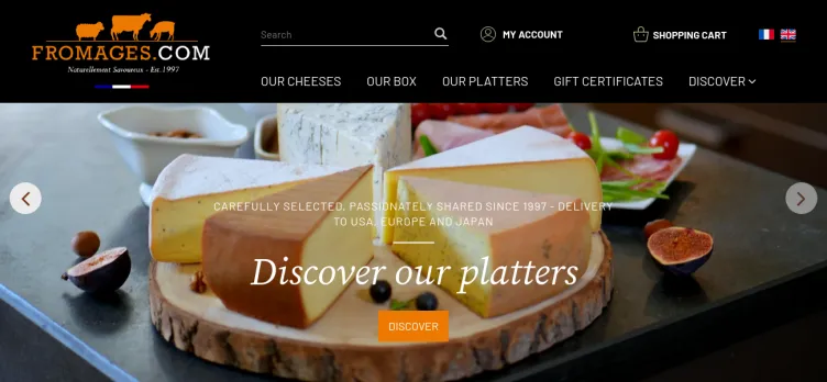 Screenshot Fromages.com