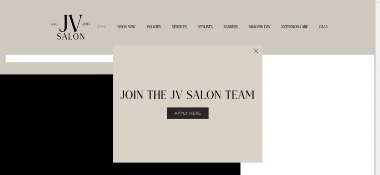 Screenshot JV Salon