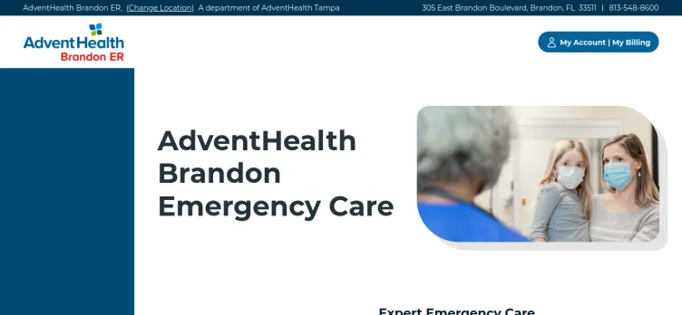 Screenshot AdventHealth Brandon ER