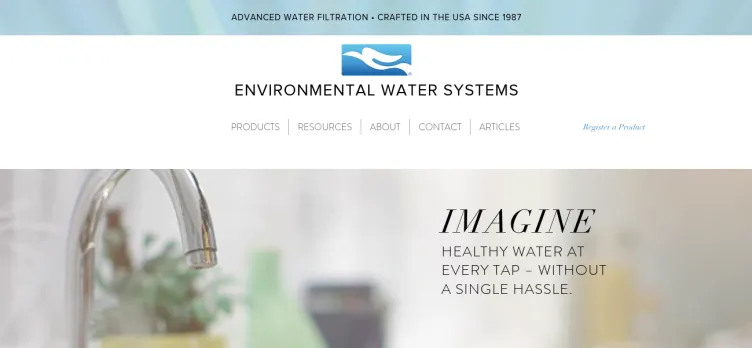 Screenshot Environmental Water Systems