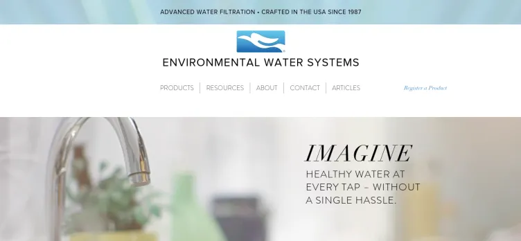 Screenshot Environmental Water Systems