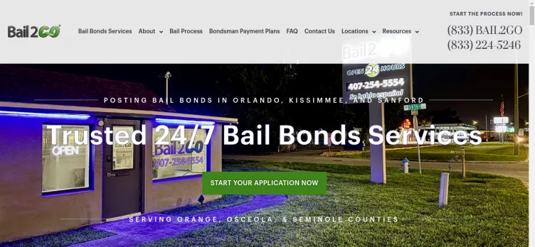 Screenshot Bail 2 GO Orlando - Orange County Bail Bonds