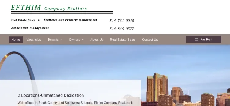 Screenshot Efthim Company Realtors
