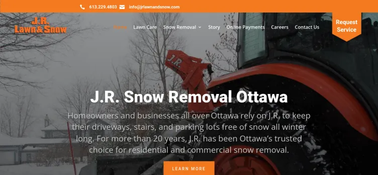 Screenshot J.R. Lawn Maintenance and Snow Removal