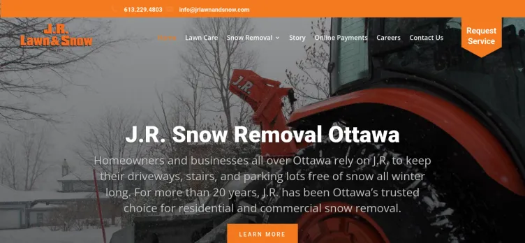 Screenshot J.R. Lawn Maintenance and Snow Removal